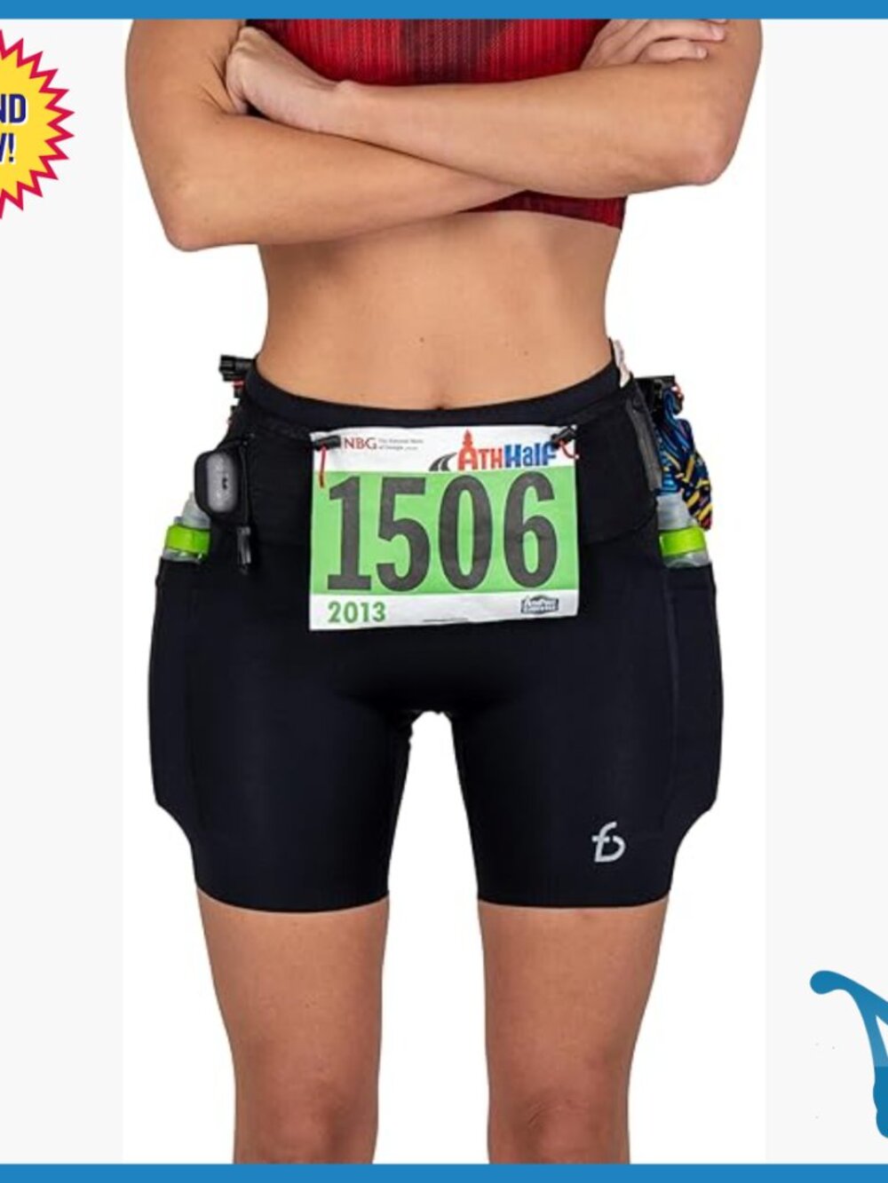 Women's Trail Run Compression Shorts with UPF 50+ and Storage